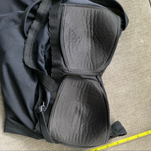 Lands End Swin 6P Tankini Jet Black Top - Picture 5 of 10